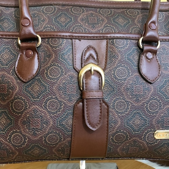 Liz Claiborne 1999 Vintage Brown Detachable Crossbody Top Handle Satchel - Picture 5 of 17